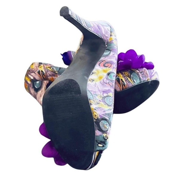 Dolce By Mojo Moxy Womens Open Toe Floral Purple Flower Stiletto Heels - Picture 9 of 11